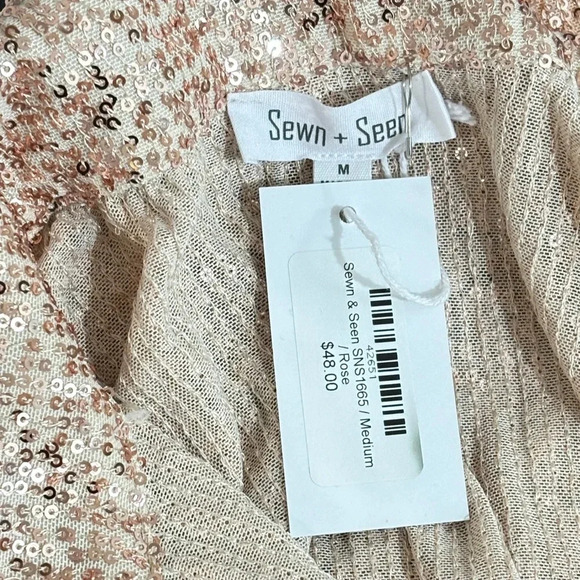 Sewn & Seed Sequin Blouse NWT - Picture 3 of 5